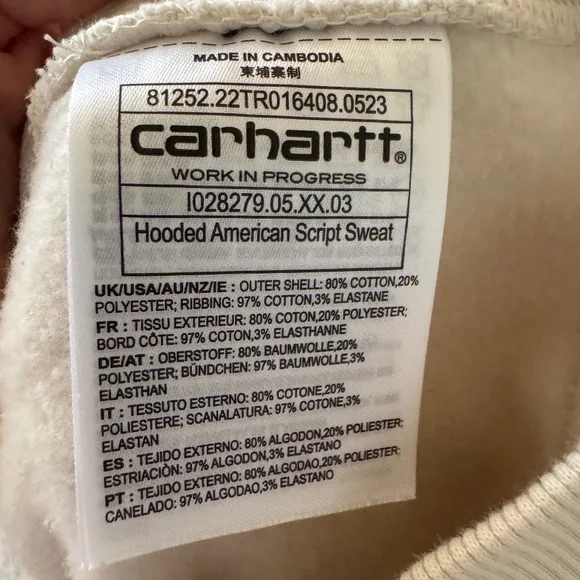 MENS CARHARTT HOODIE - GREAT CONDITION - Picture 9 of 9